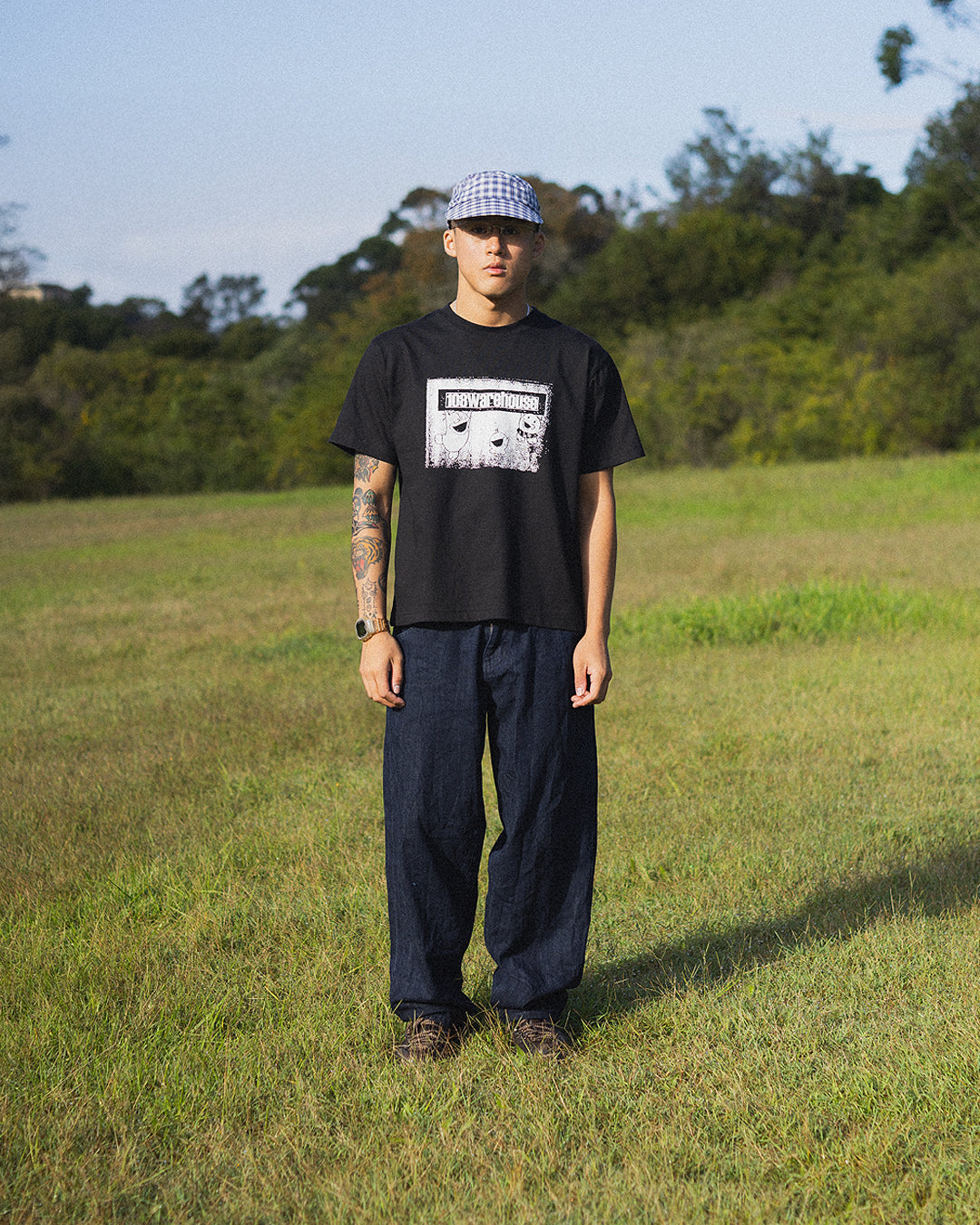 108WAREHOUSE - Stamp T-Shirt (Black)