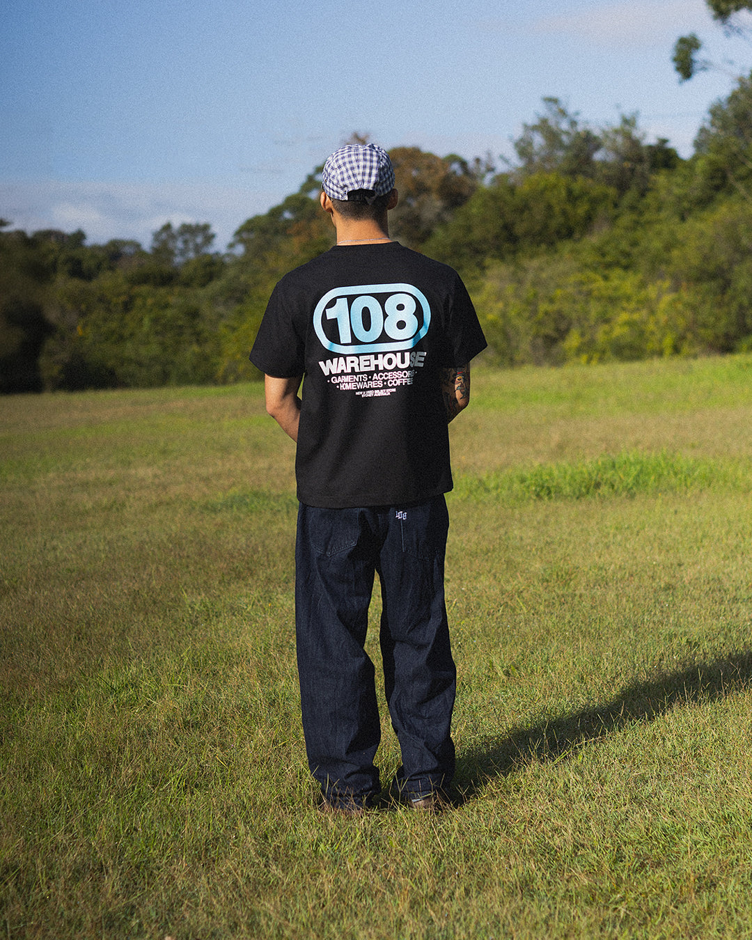 108WAREHOUSE - Oval T-Shirt (Light Blue / Black)