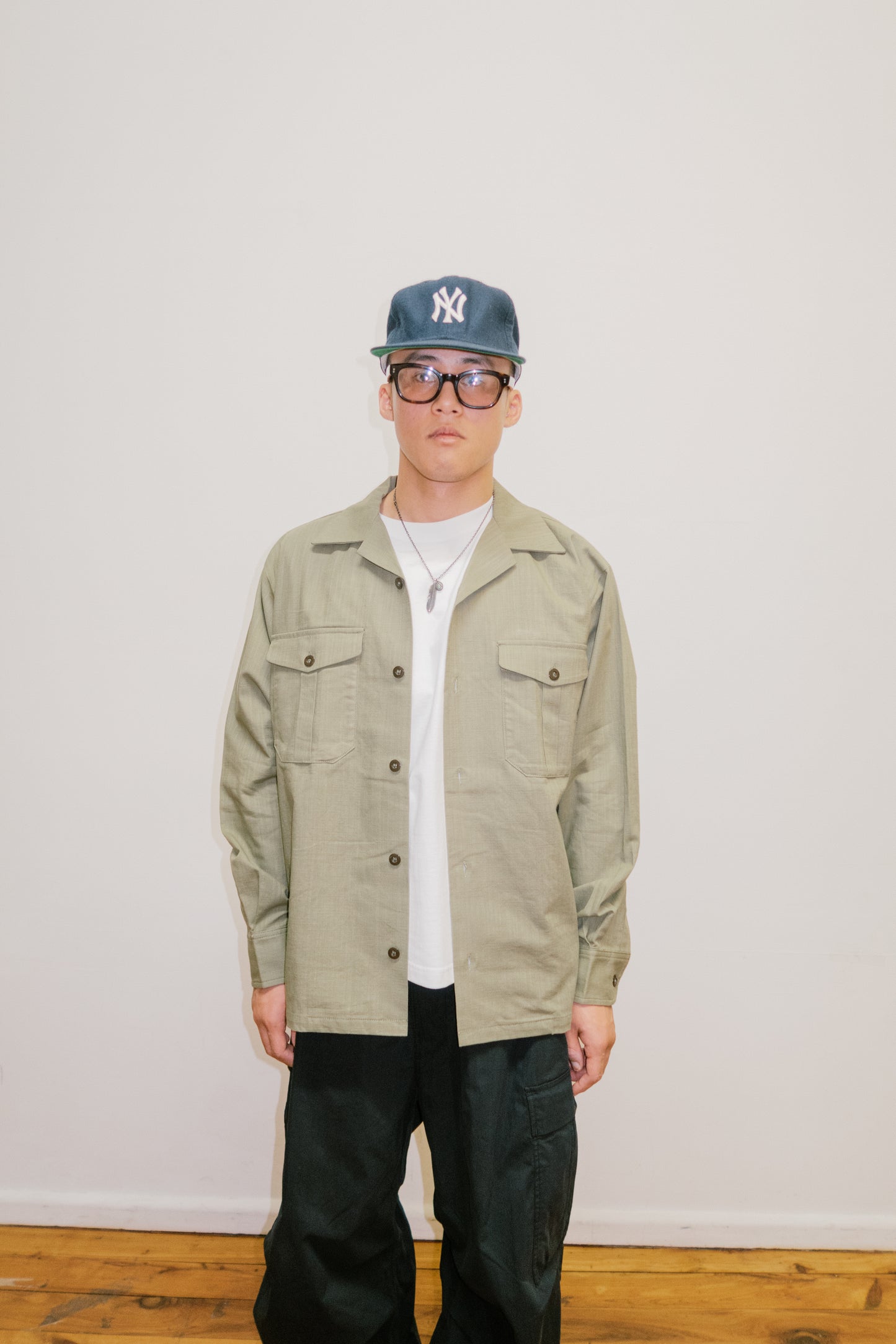 Army Twill - Cotton Slab Utility Shirt - Khaki