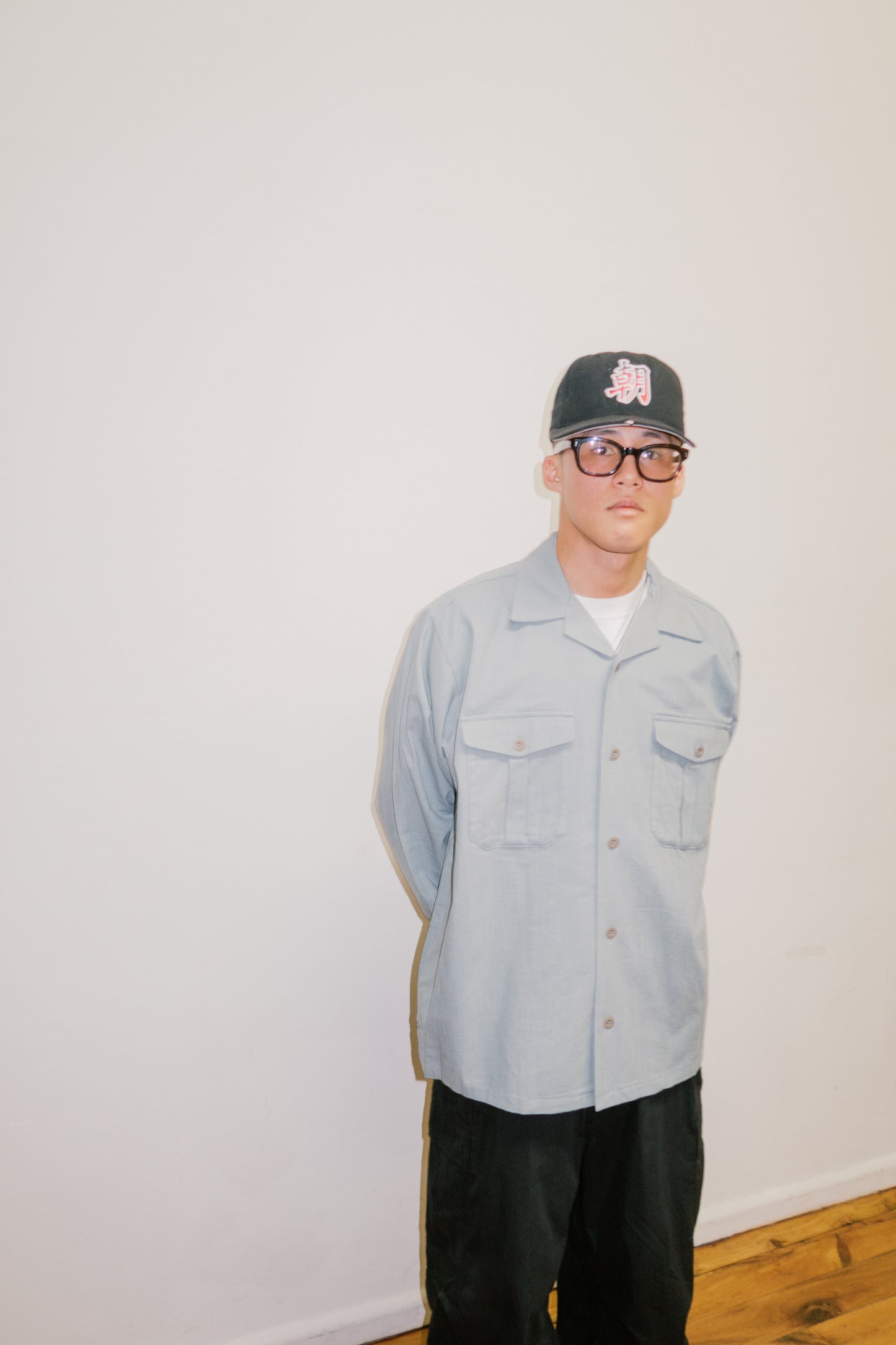 Army Twill - Cotton Slab Utility Shirt - Blue