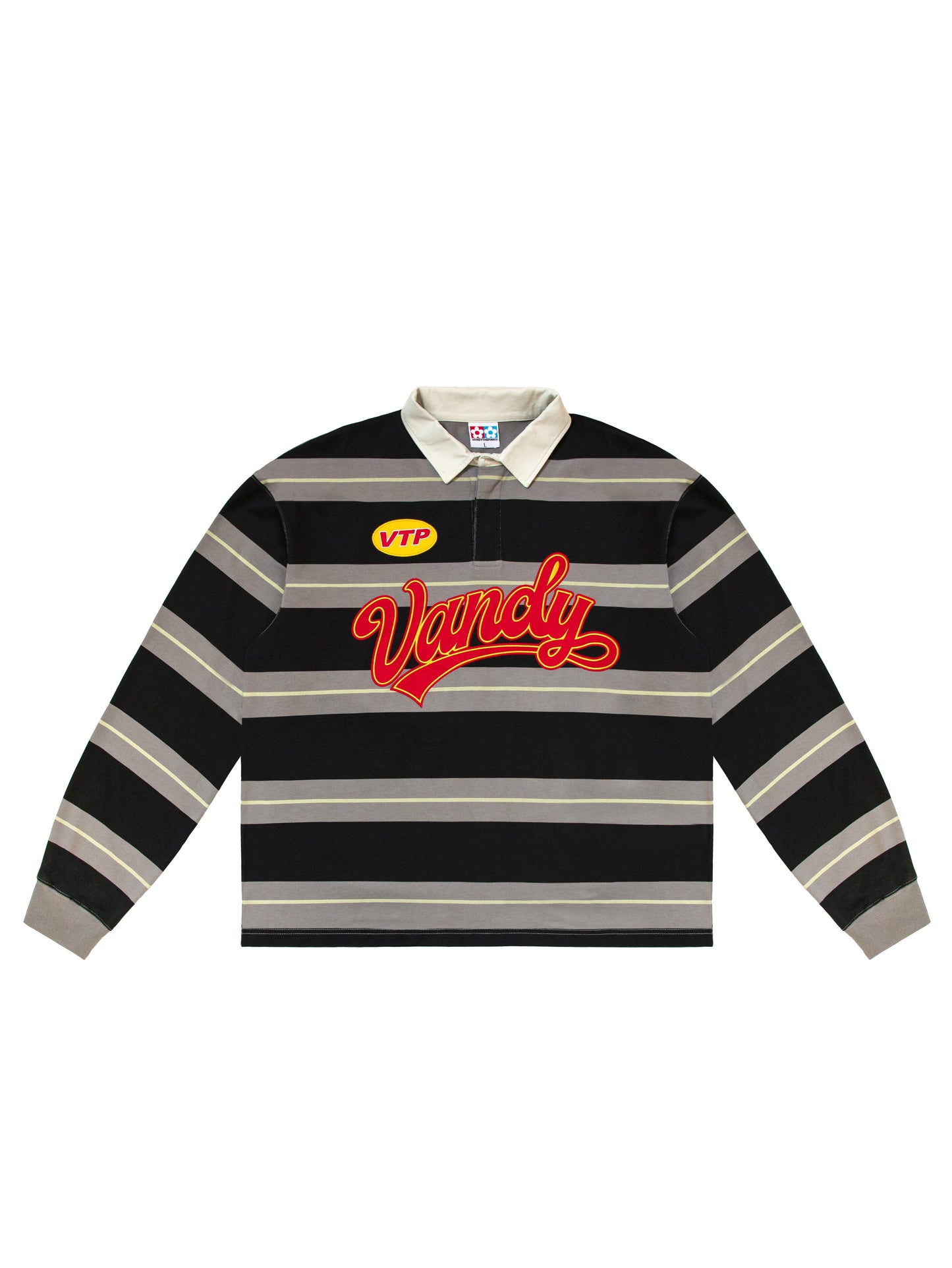 VANDYTHEPINK - Patchwork Polo L/S - Black