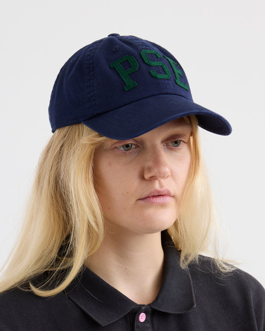 Pseushi - Vintage Lettering Cap - Navy/Green