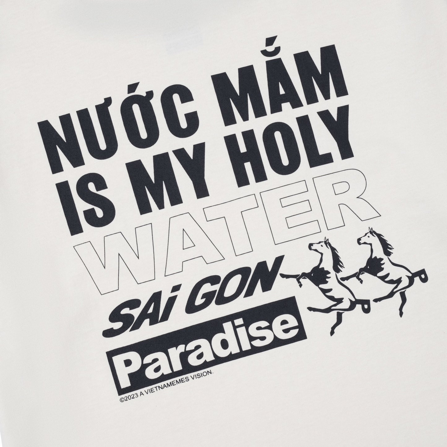 Paradise4Saigon - Holy Nuoc Mam T-Shirt - Cream