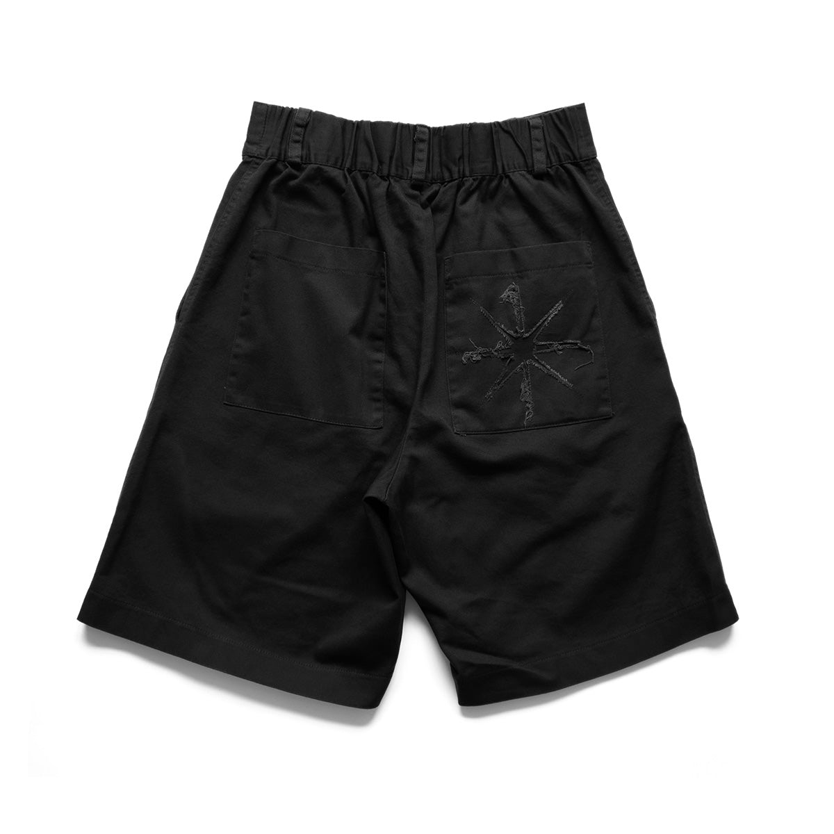 Pseushi - Pleated Wide Shorts - Black