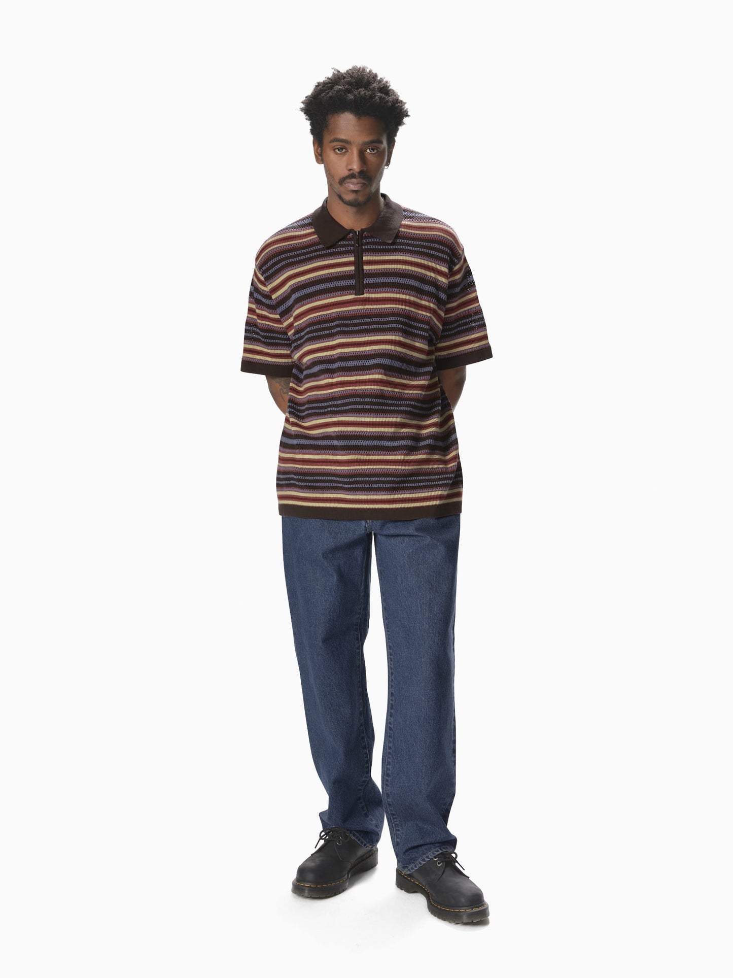 thisisneverthat - Striped S/S Knit Polo