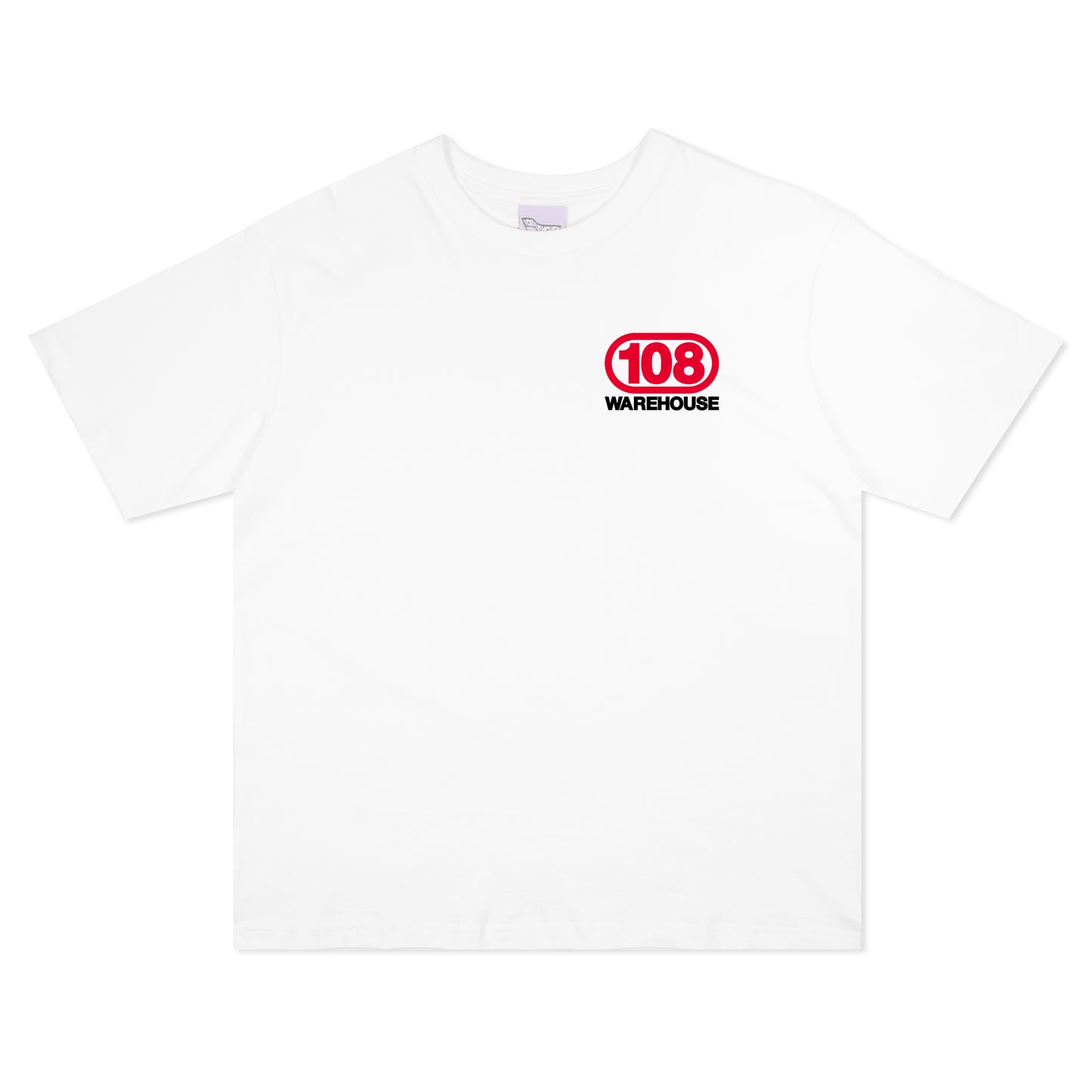 108WAREHOUSE - Oval T-Shirt (Red/Black on White)