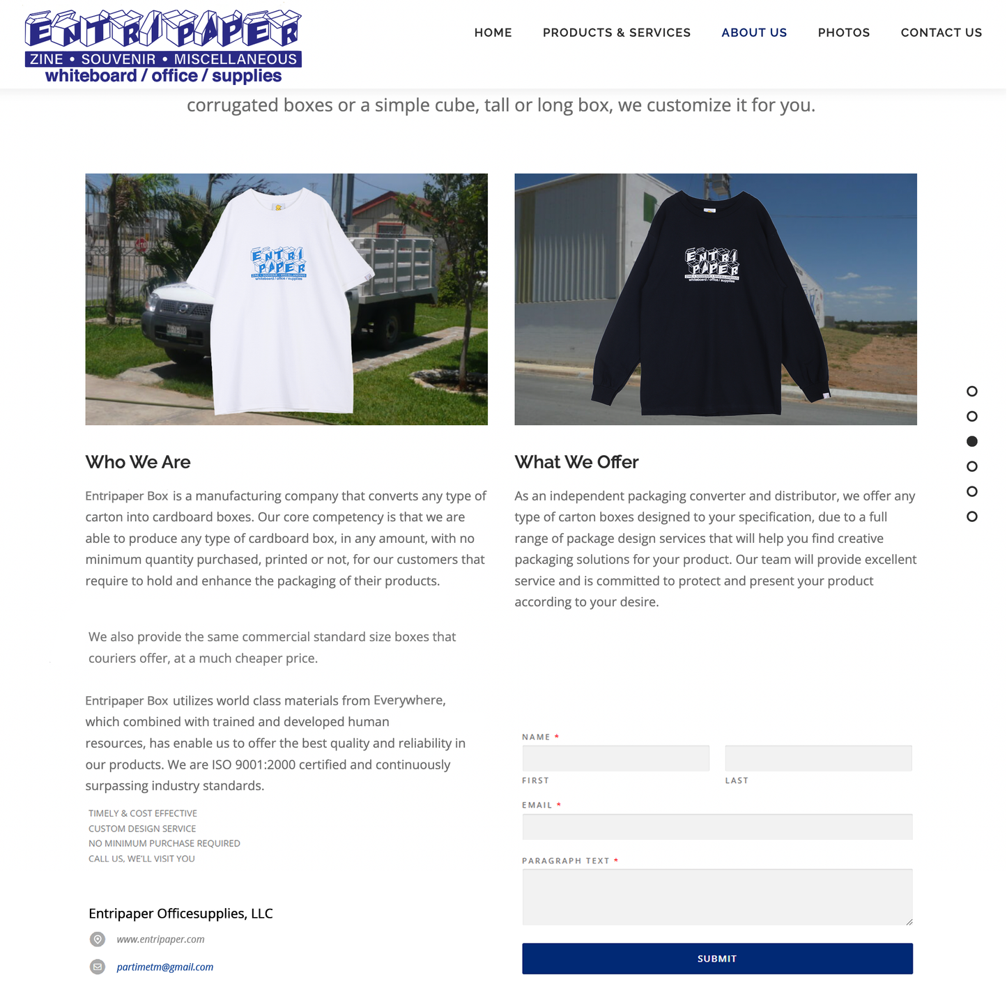 Entripaper - Box Long Sleeve T-shirt - Navy