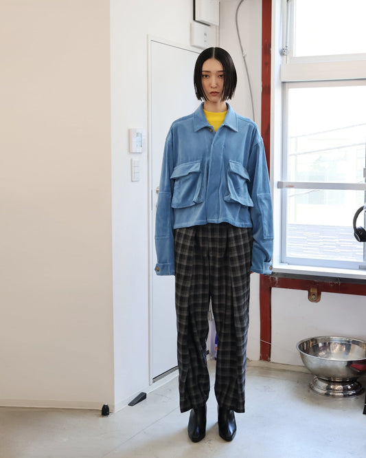 Workware - Fine Cotton Cropped Jacket #687 - Black