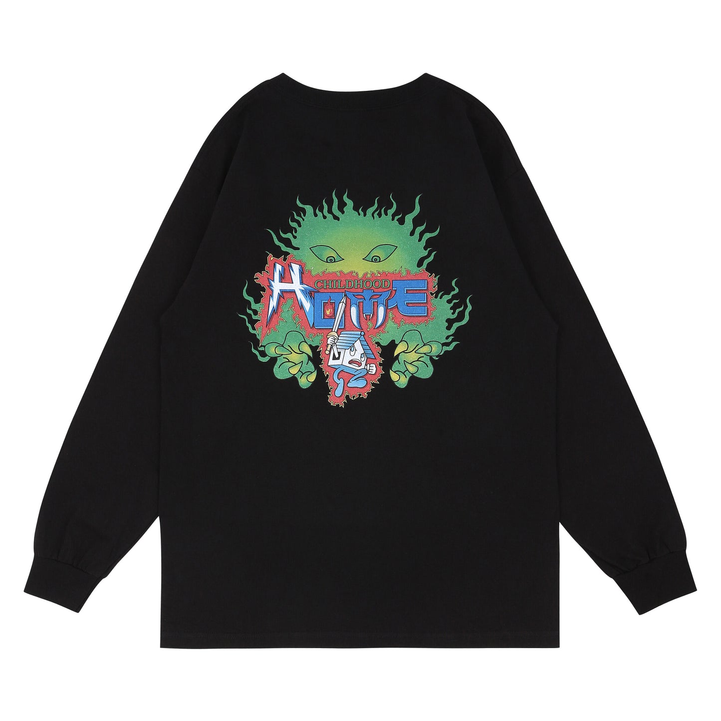 The Childhood Home - Ghost'n Homie L/S - Black