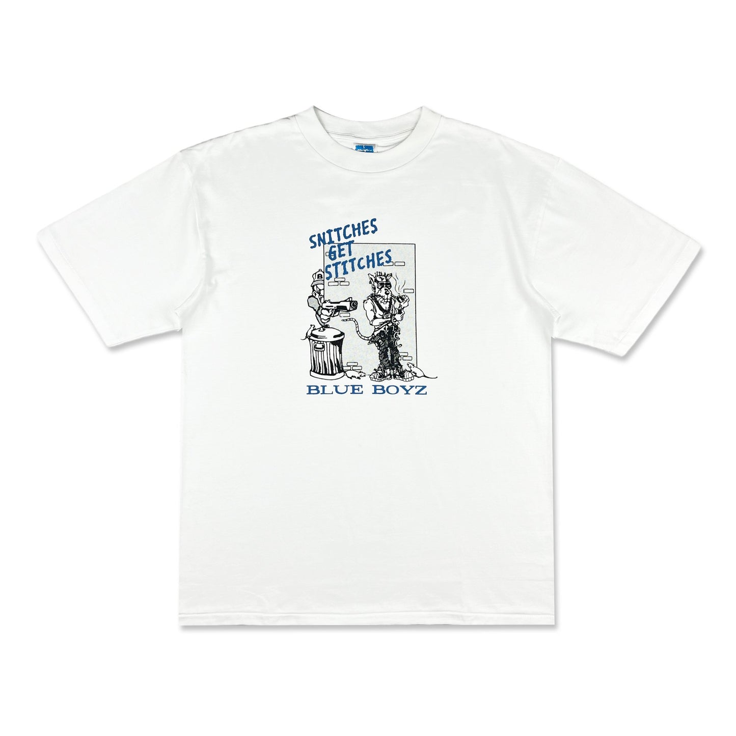 BlueBoyzSportsClub - Snitches Get Stitches Tee (white)