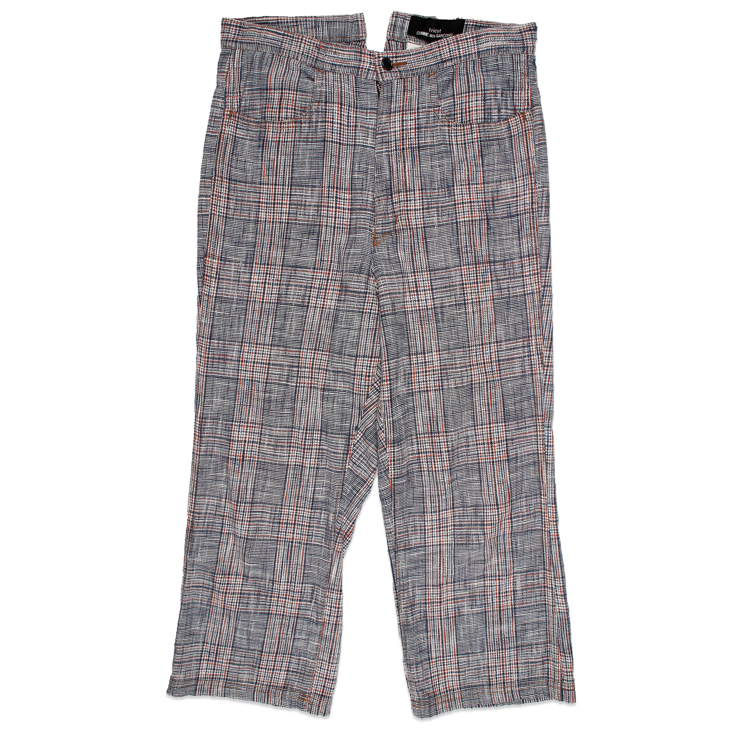 CDG Tricot Red/White Houndstooth Trousers