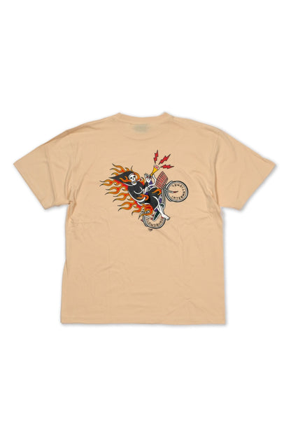 Slow Squad International - Mamachari Fire Wheelie T-Shirt - Natural