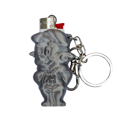 Quispiam Habilis - Quirky Devil Lighter Case - Silver
