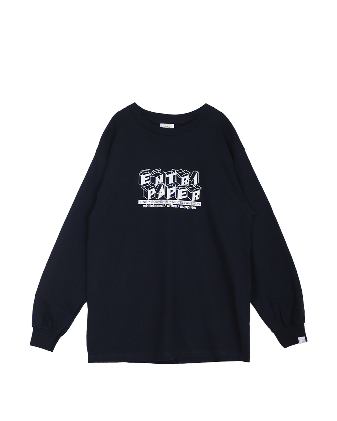 Entripaper - Box Long Sleeve T-shirt - Navy