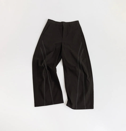 Melsign - Clash Curved Pants - Brown