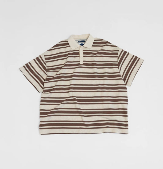 Melsign - Wide Stripe Polo - Chocolate