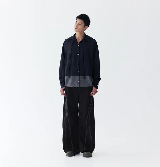 Melsign - Clash Curved Pants - Black