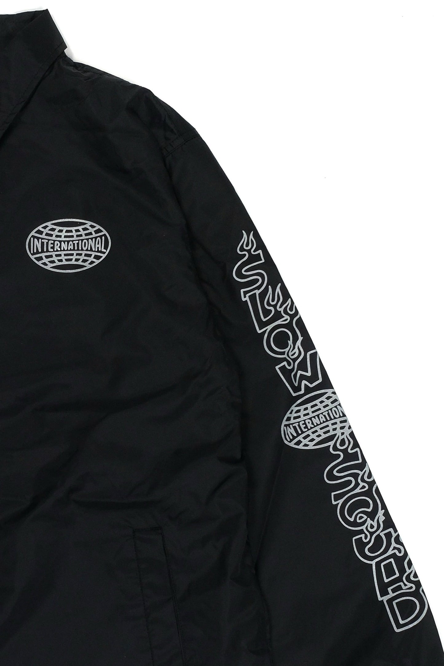 Slow Squad International - Slow Squad x Scumboy Reflective Coach Jacket - Black