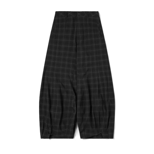 Melsign - Special Cutting Plaid Trousers - Black