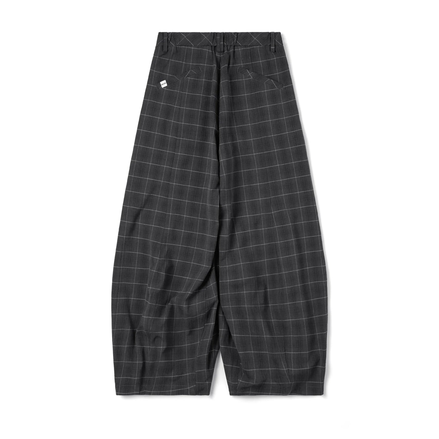 Melsign - Special Cutting Plaid Trousers - Dark Gray