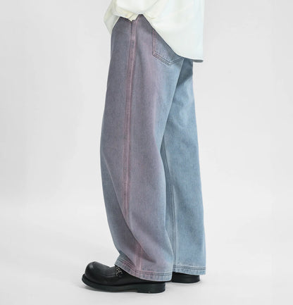 Melsign - Washed Denim Jeans - Medium Blue Pink