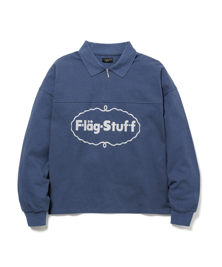 F-LAGSTUF-F -"Ice Logo" L/S H/Z Polo Shirt - Blue