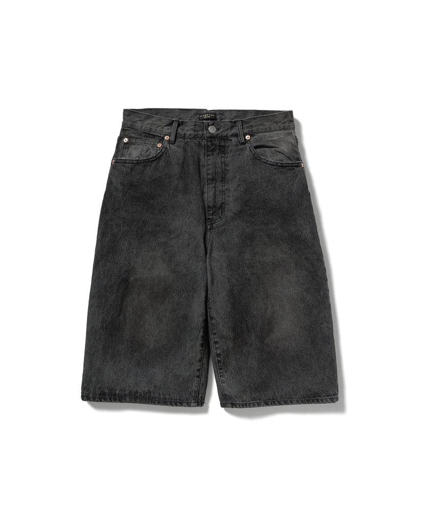 F-LAGSTUF-F - DENIM BAGGIE SHORTS - Black