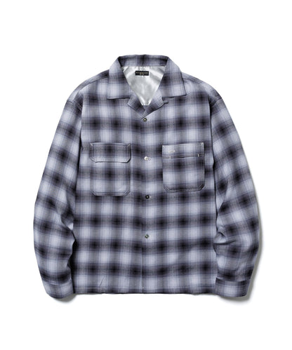 F-LAGSTUF-F - Shadow Plaid L/S Rayon Shirt - Gray