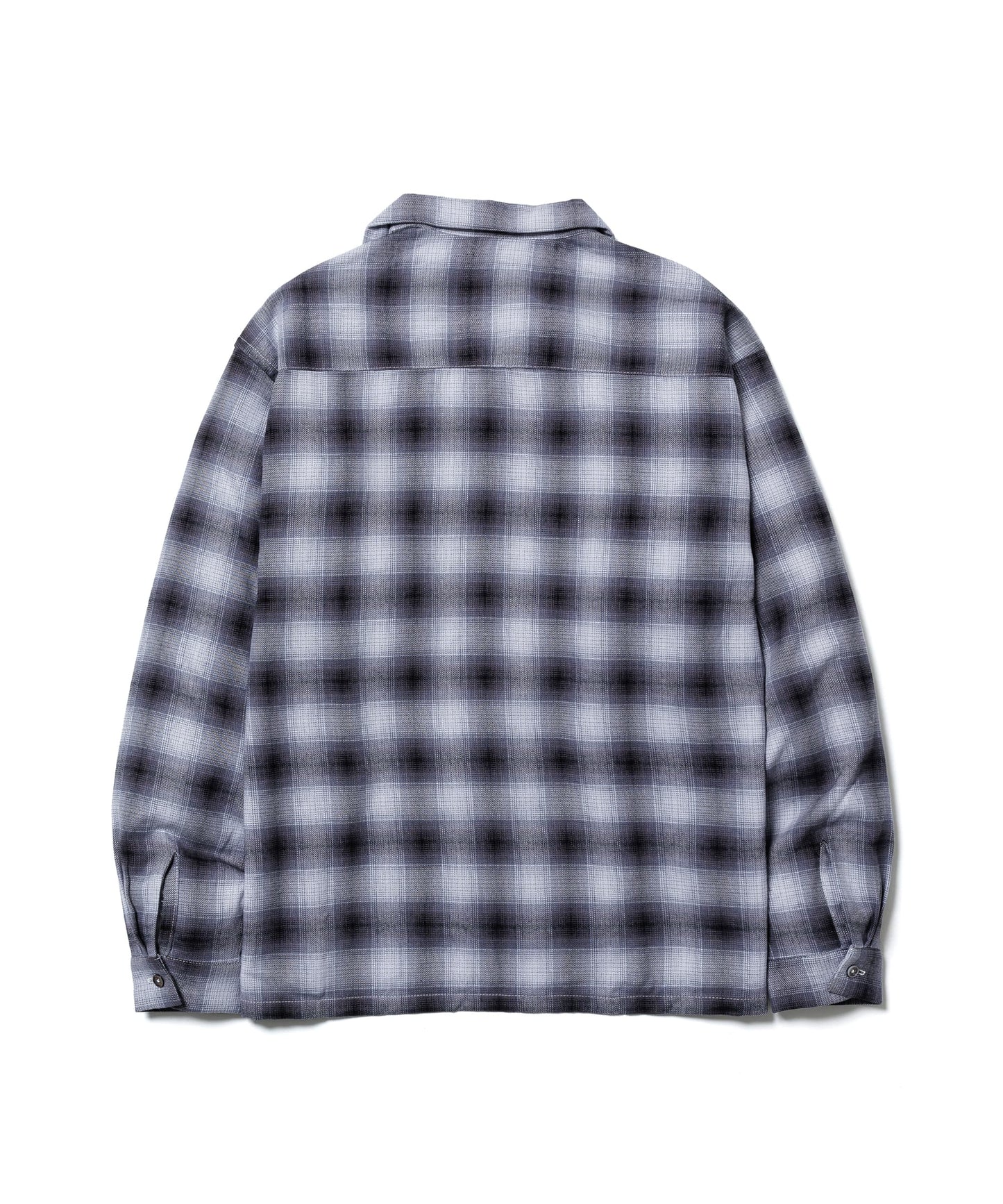 F-LAGSTUF-F - Shadow Plaid L/S Rayon Shirt - Gray