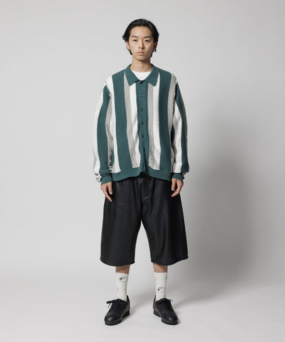 F-LAGSTUF-F - L/S Stripe Cardigan - Green