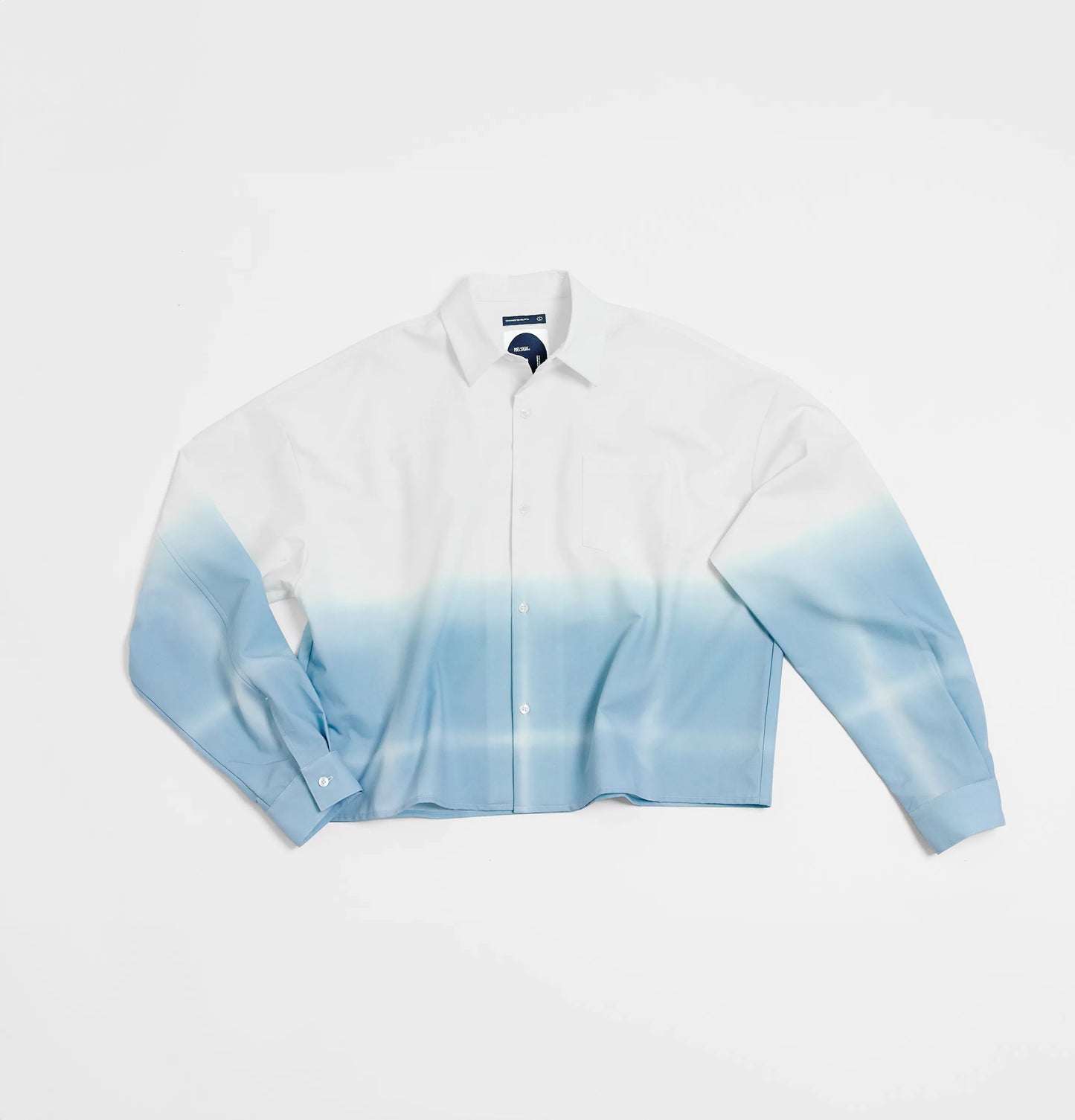 Melsign - Gradient Effect Shirt White Sky  - White/Blue