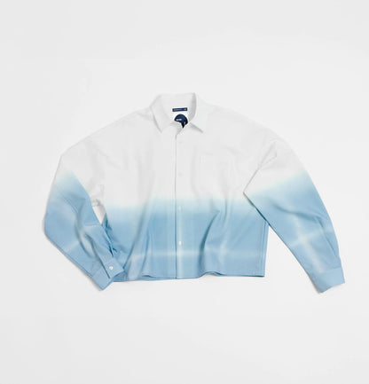 Melsign - Gradient Effect Shirt White Sky  - White/Blue
