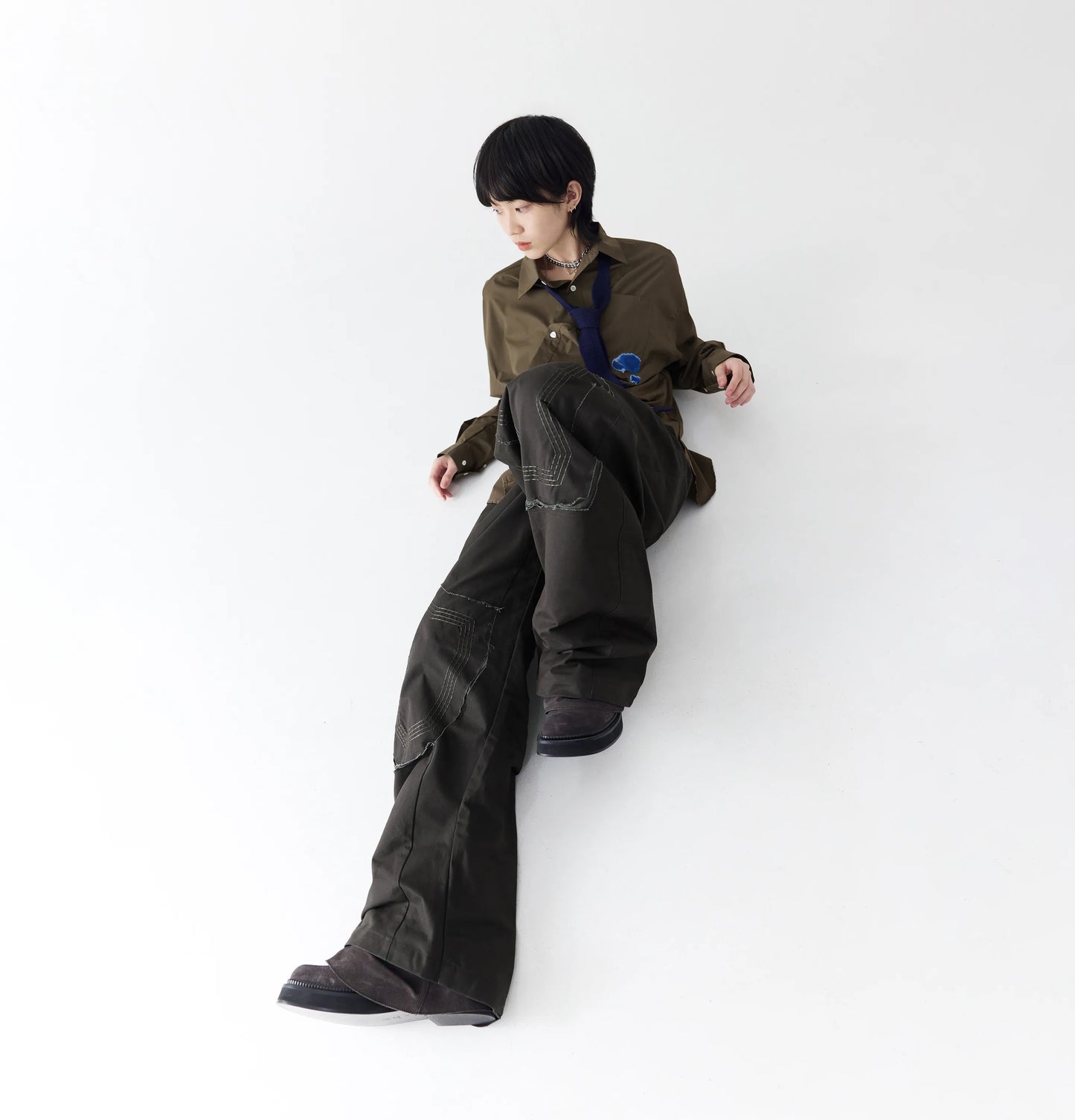 Melsign - Patch Curved Pants - Stone