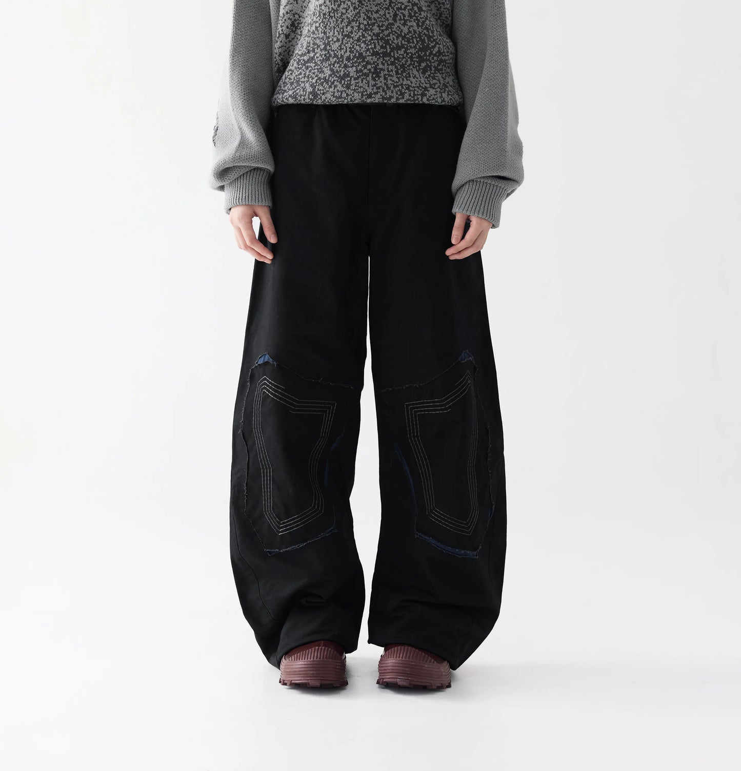 Melsign - Patch Curved Pants - Black