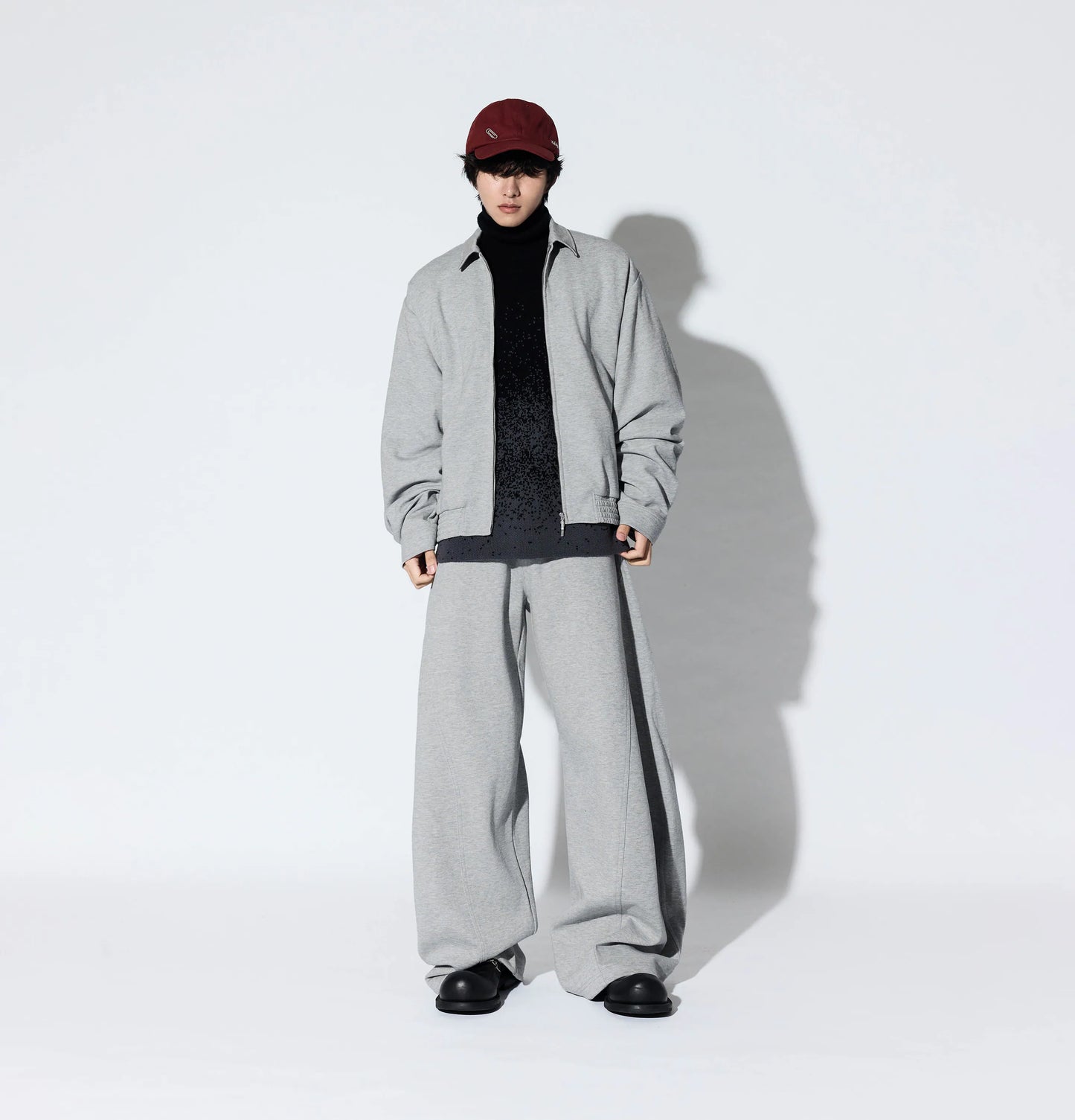 Melsign - Mellow Lapel Bomber Jacket - Gray