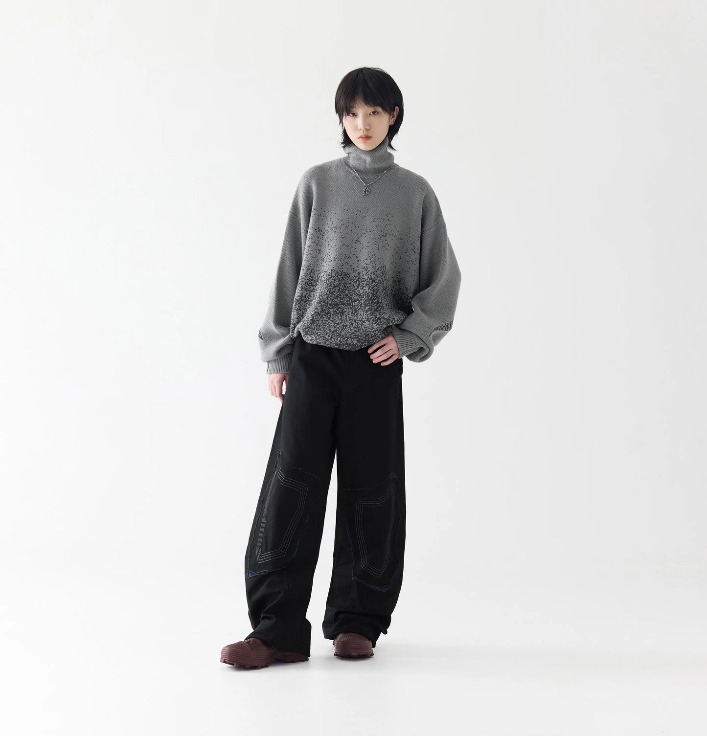 Melsign - Patch Curved Pants - Black