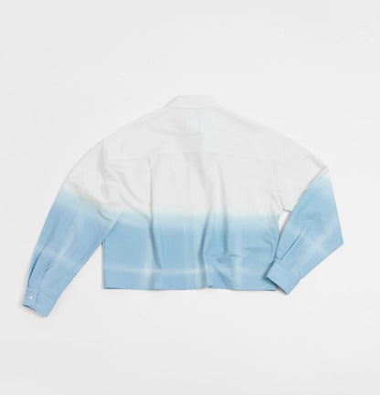 Melsign - Gradient Effect Shirt White Sky  - White/Blue