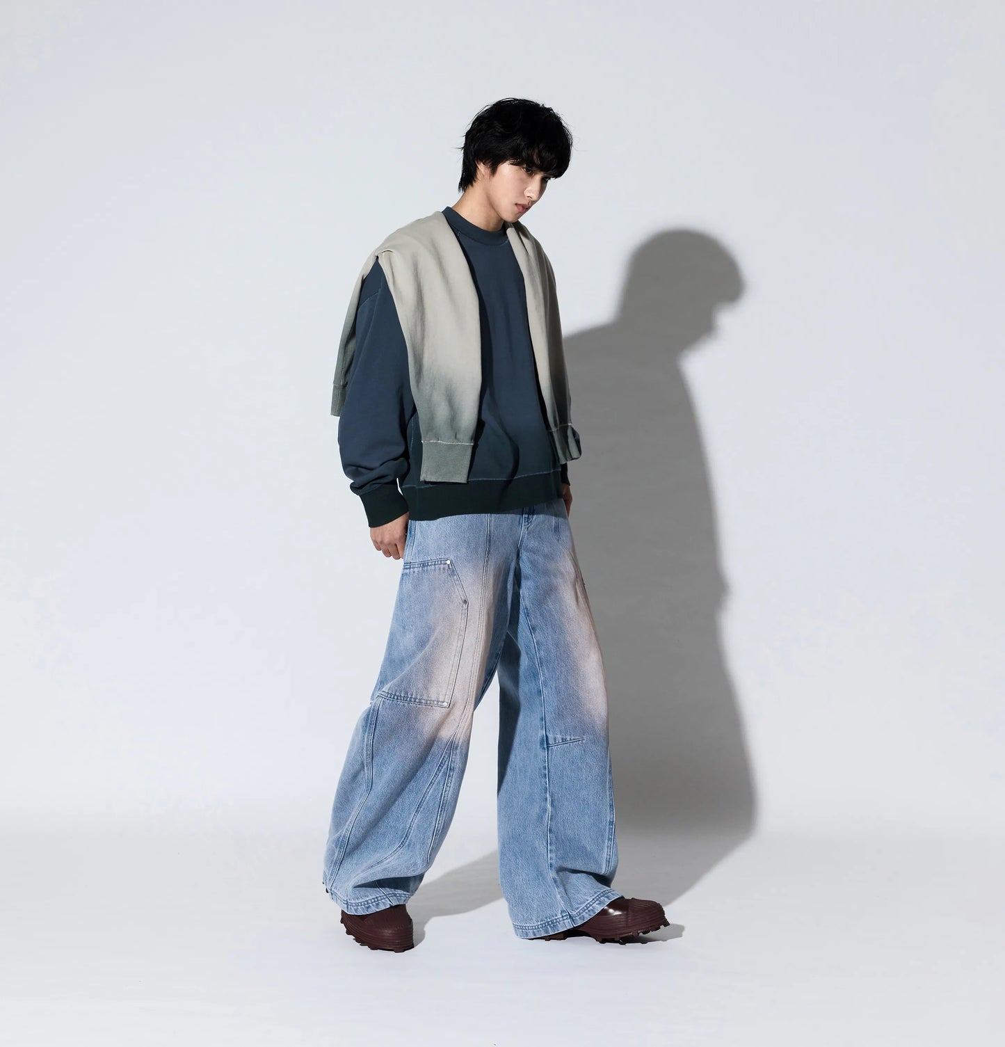 Melsign - Canvas Wide Leg Jeans - Light Wash