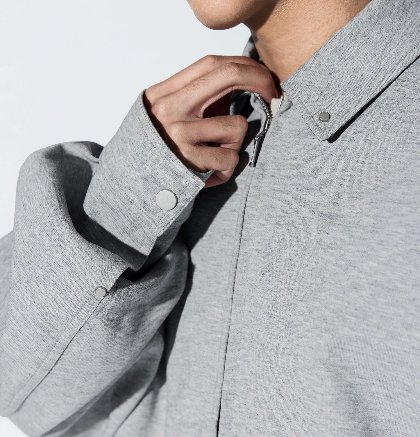 Melsign - Mellow Lapel Bomber Jacket - Gray