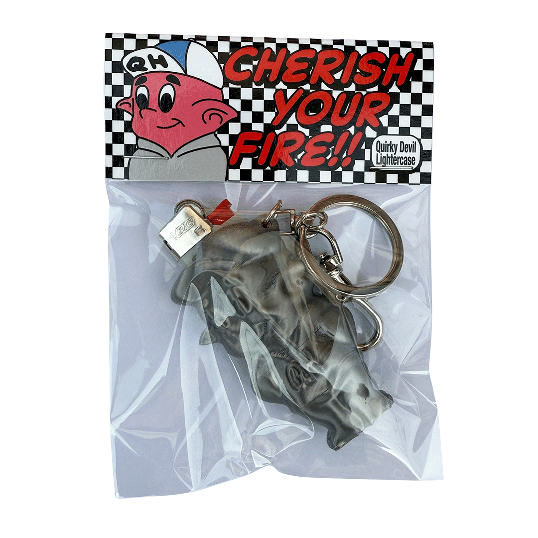 Quispiam Habilis - Quirky Devil Lighter Case - Silver