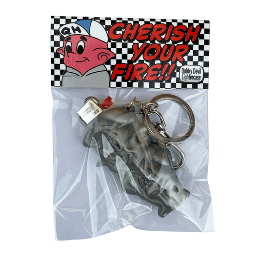 Quispiam Habilis - Quirky Devil Lighter Case - Silver