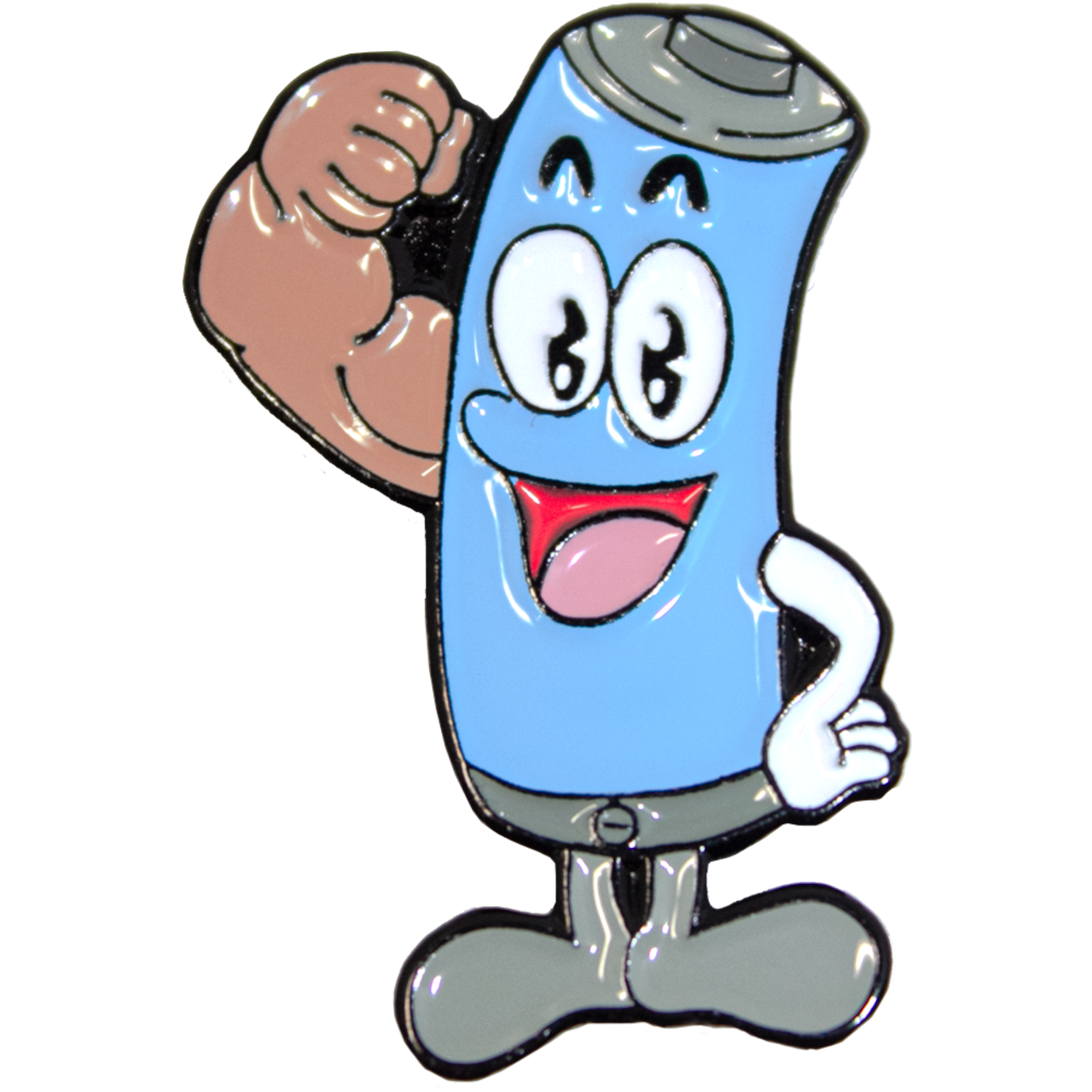 OHSHIT! / MADE IN THE USA - MUSCLE BATTERY PIN Pin - Multi