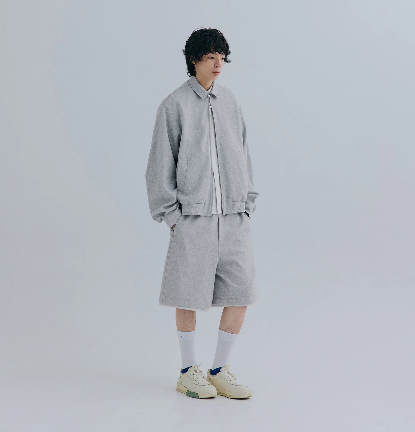 Melsign - Layered Edge Sweatshorts - Gray