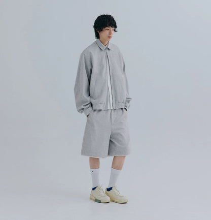 Melsign - Layered Edge Sweatshorts - Gray