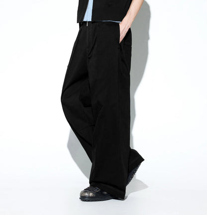Melsign - Pastel Pleated Pants - Black