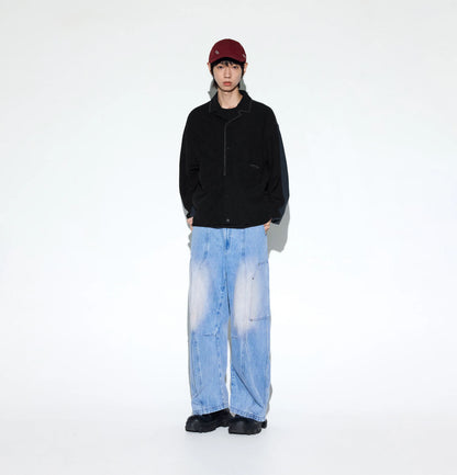 Melsign - Merged Knit L/S Shirt - Black-Navy