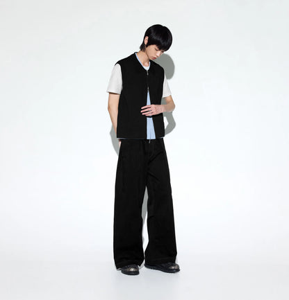 Melsign - Pastel Pleated Pants - Black