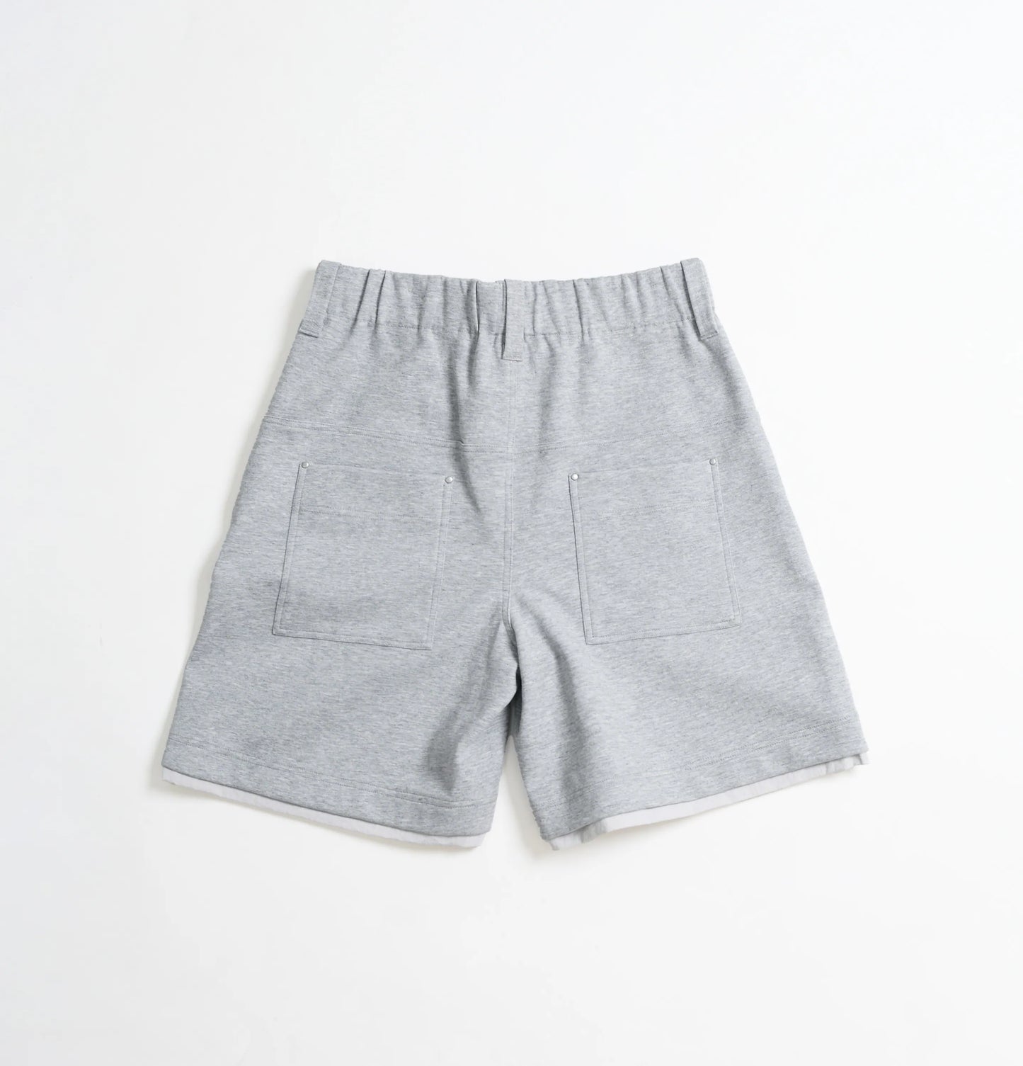 Melsign - Layered Edge Sweatshorts - Gray