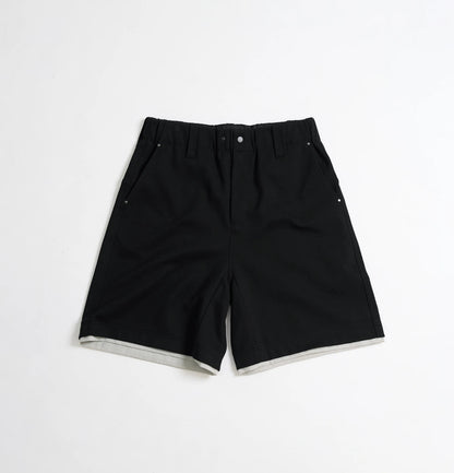 Melsign - Layered Edge Sweatshorts - Black
