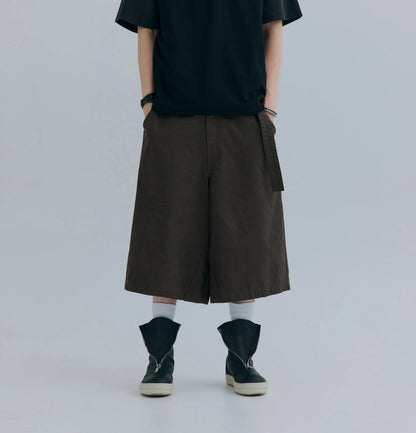 Melsign - Cropped Drapey Baggy Pants - Black